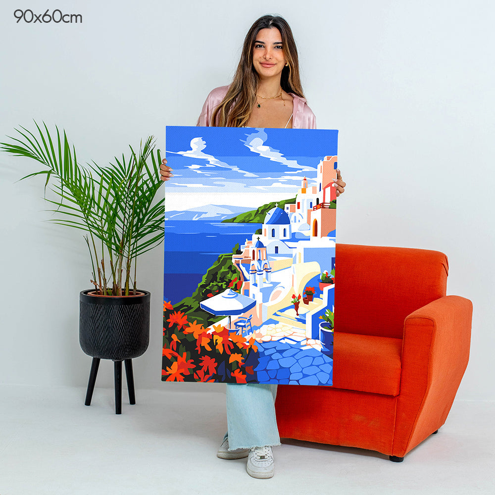 Santorini of Greece - Paint By Numbers Kit