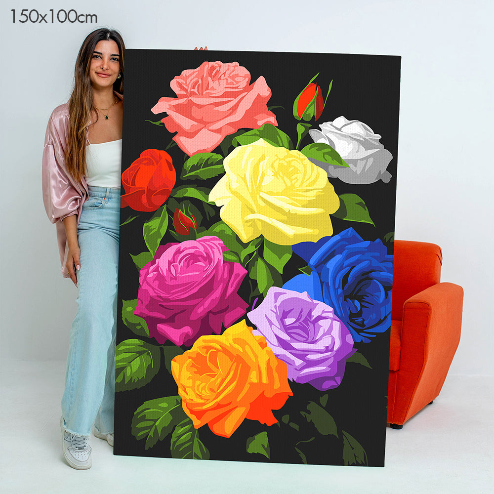 7 Shades of Roses - Paint By Numbers Kit