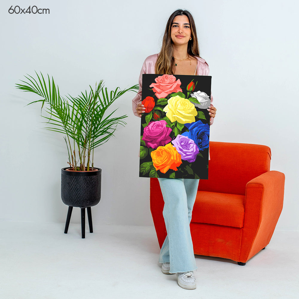 7 Shades of Roses - Paint By Numbers Kit
