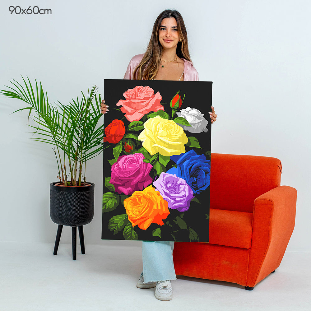 7 Shades of Roses - Paint By Numbers Kit