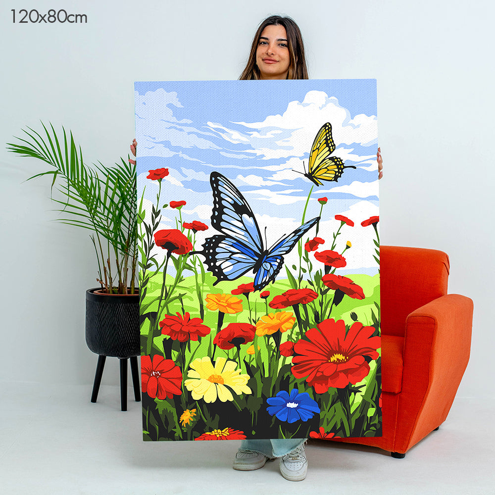 Blooming Butterflies - Paint By Numbers Kit