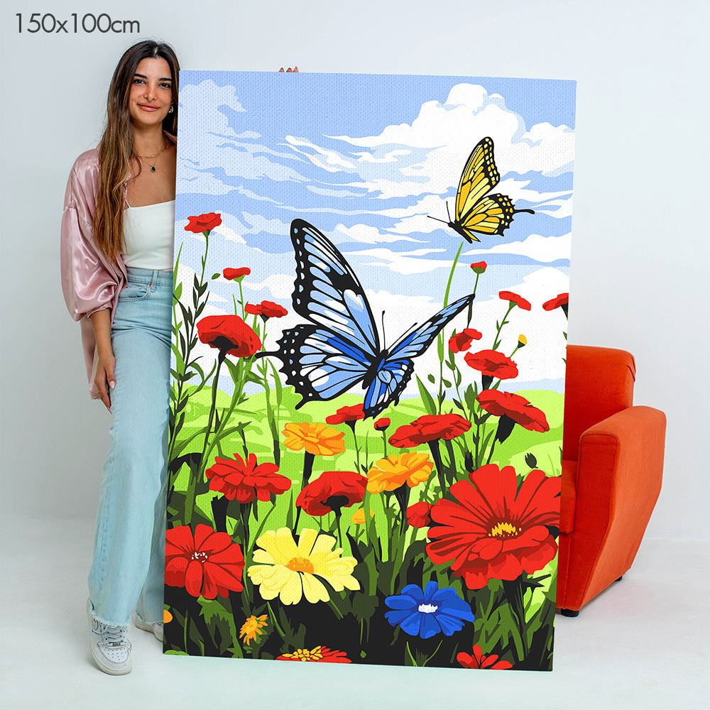 Blooming Butterflies - Paint By Numbers Kit