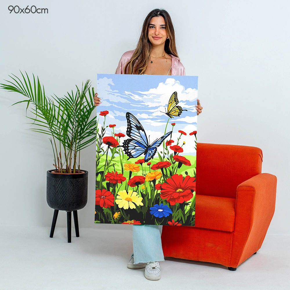 Blooming Butterflies - Paint By Numbers Kit