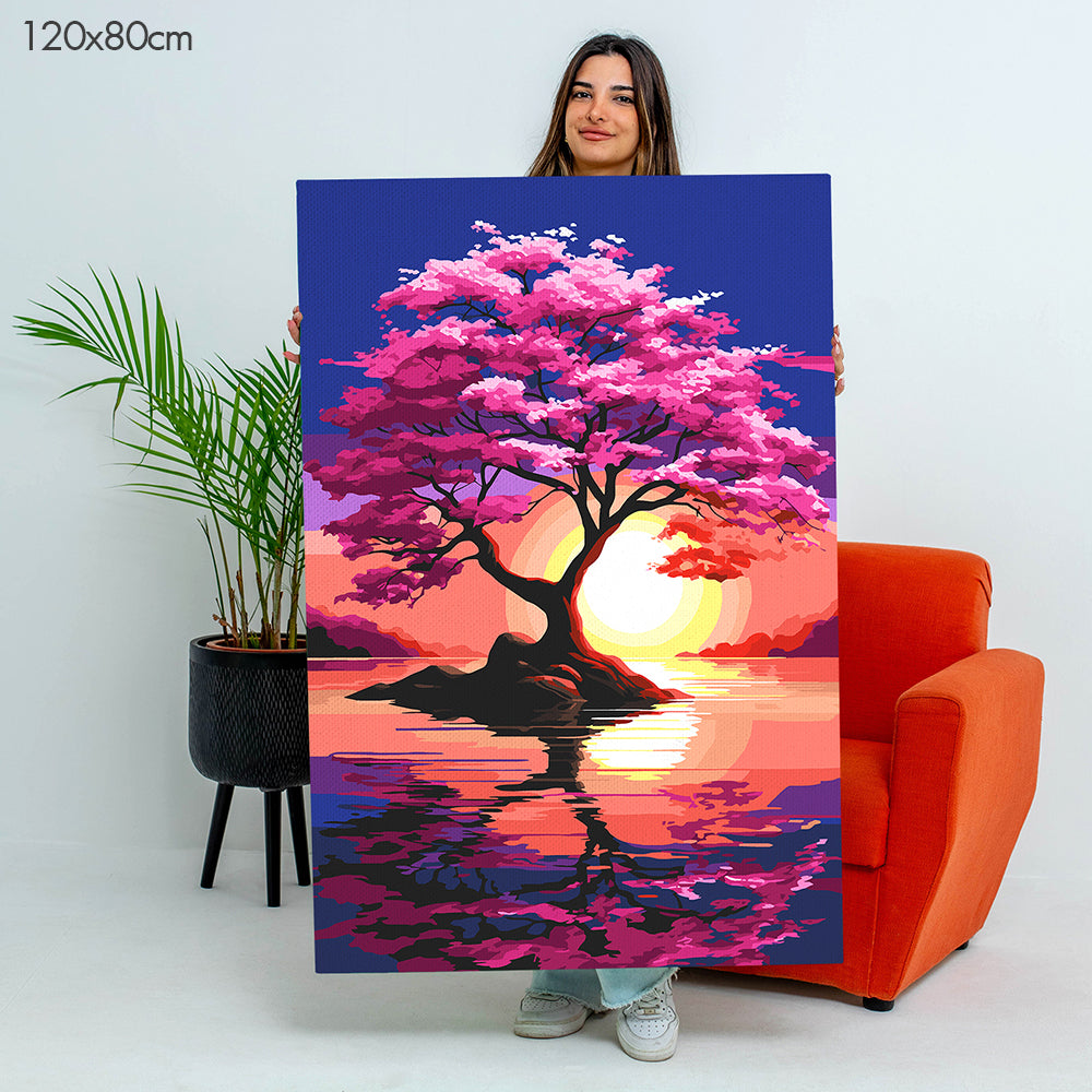 Pink Horizon Sunset - Paint By Numbers Kit
