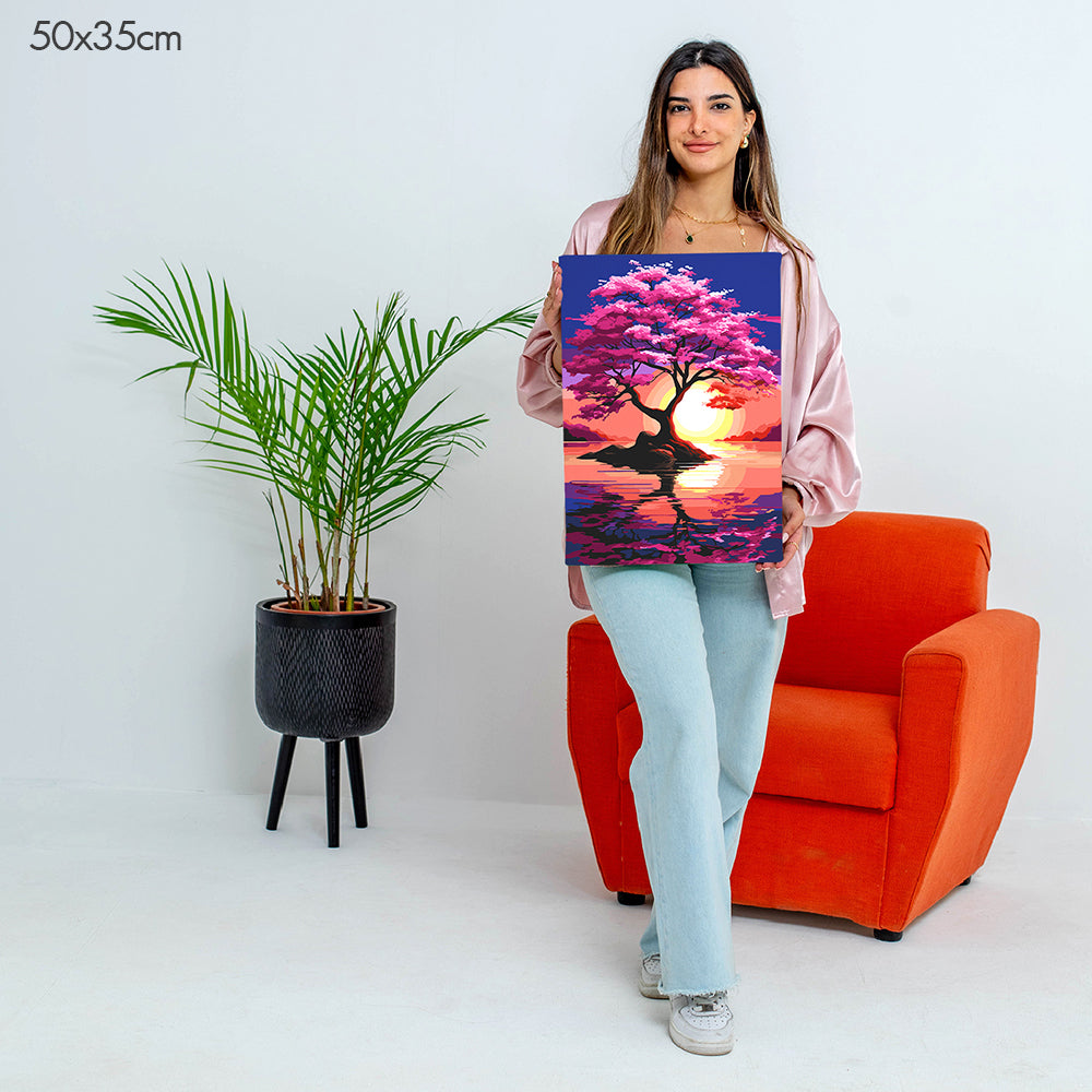 Pink Horizon Sunset - Paint By Numbers Kit