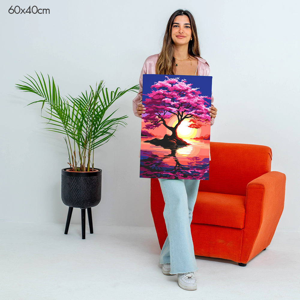 Pink Horizon Sunset - Paint By Numbers Kit