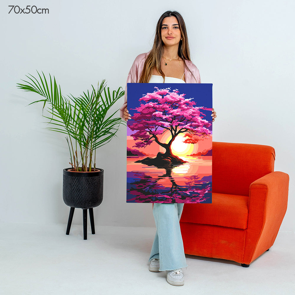 Pink Horizon Sunset - Paint By Numbers Kit