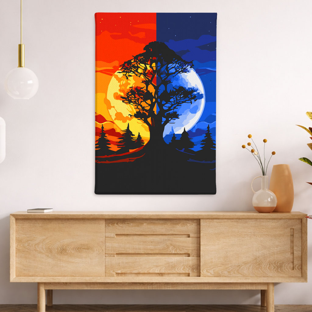 Day and Night Harmony - Paint By Numbers Kit