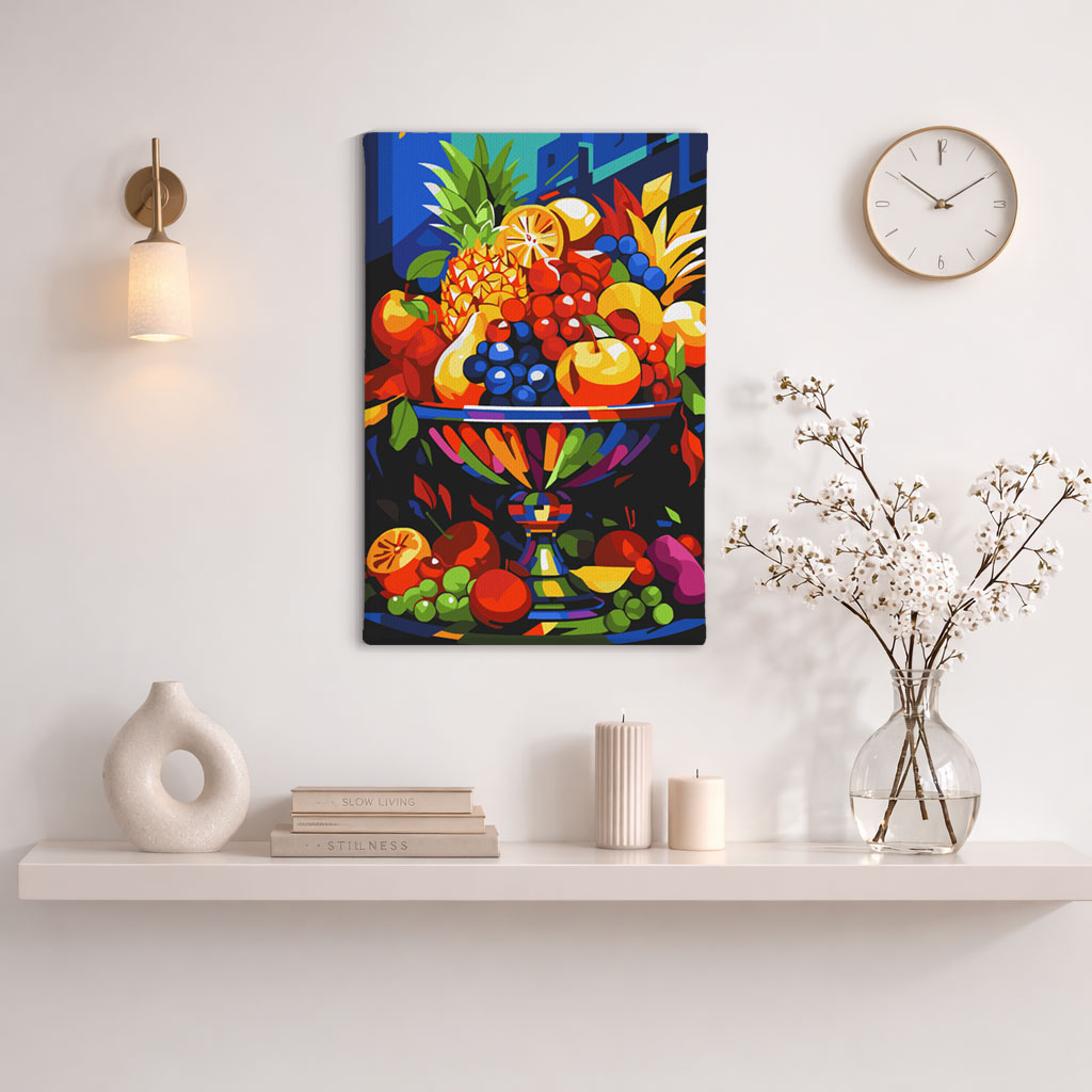 Retro Fruit Assembly - Paint By Numbers Kit