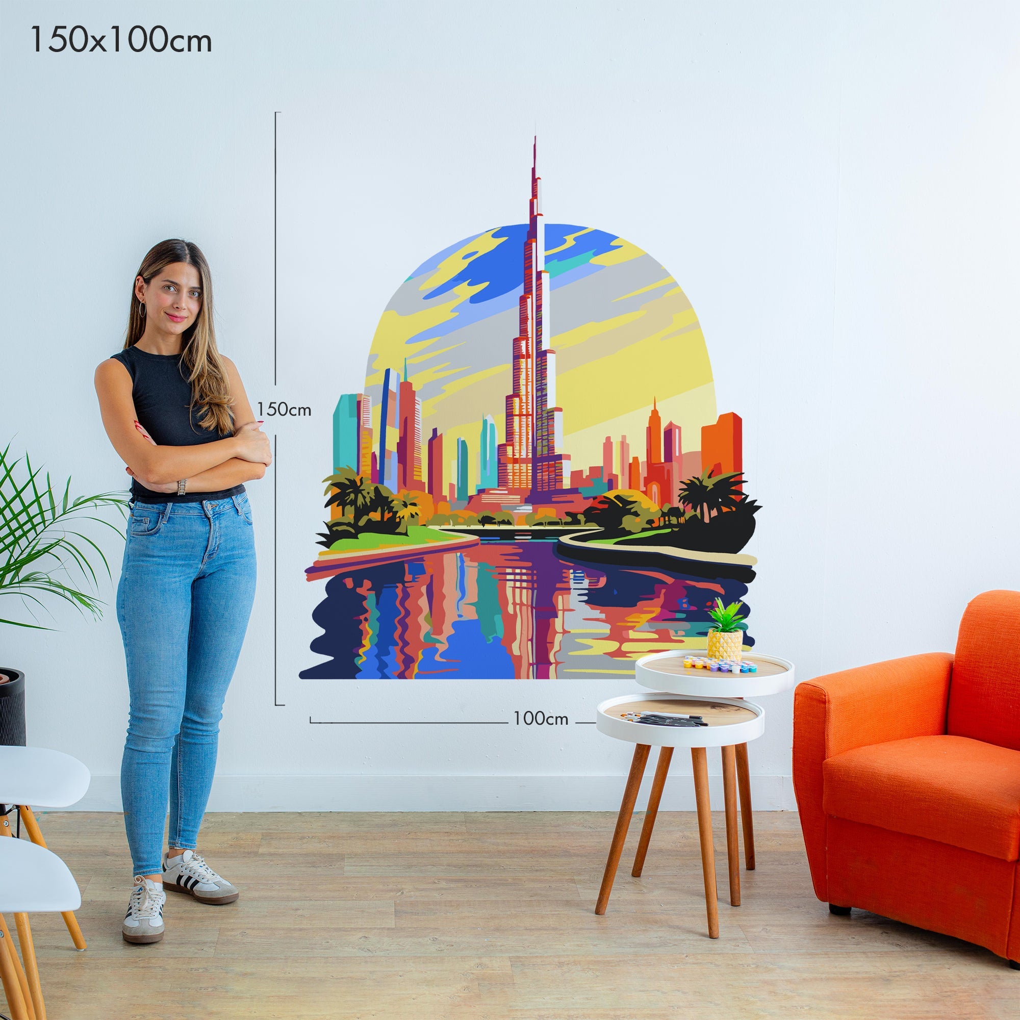 Glowing Burj Khalifa - Murals by Numbers Kit