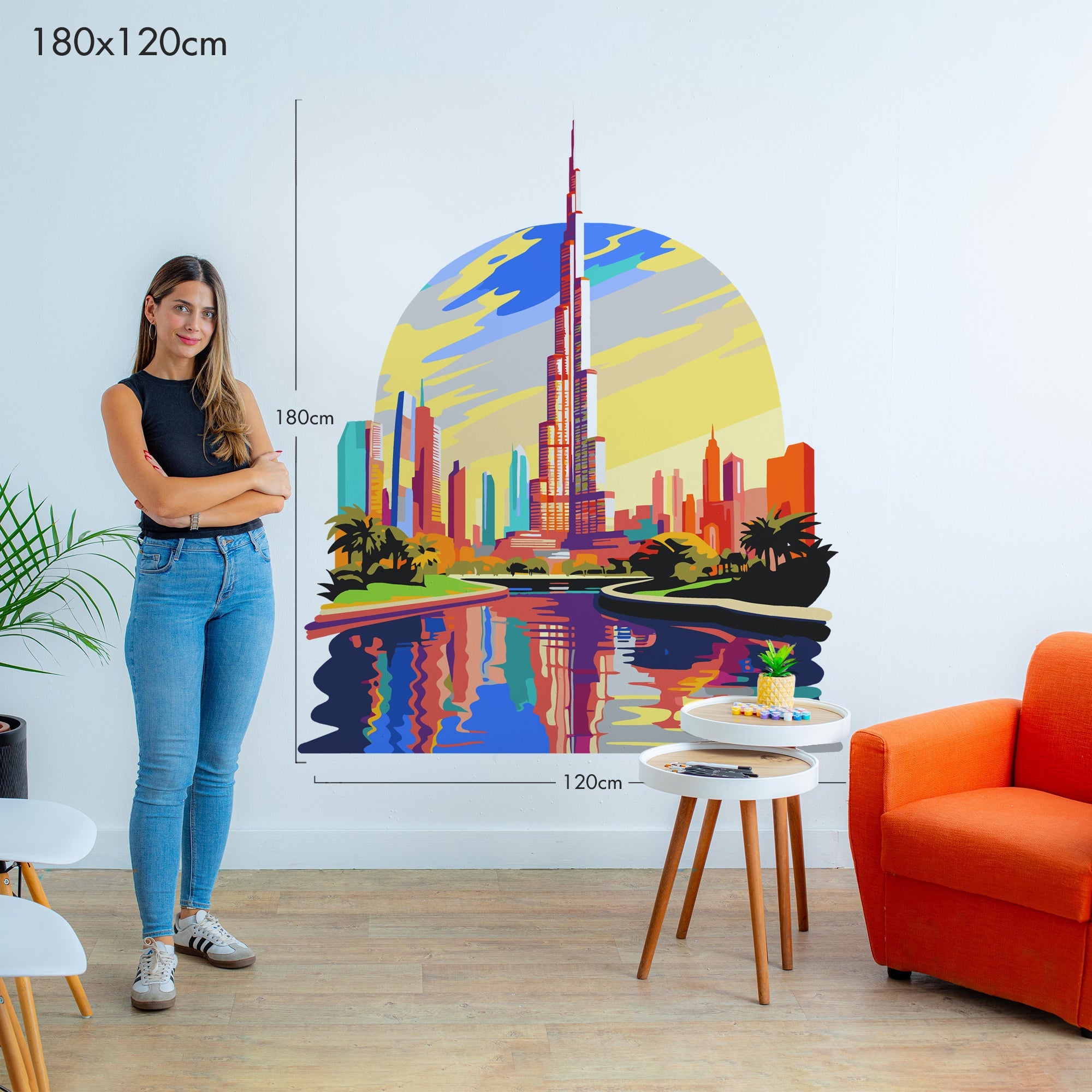 Glowing Burj Khalifa - Murals by Numbers Kit