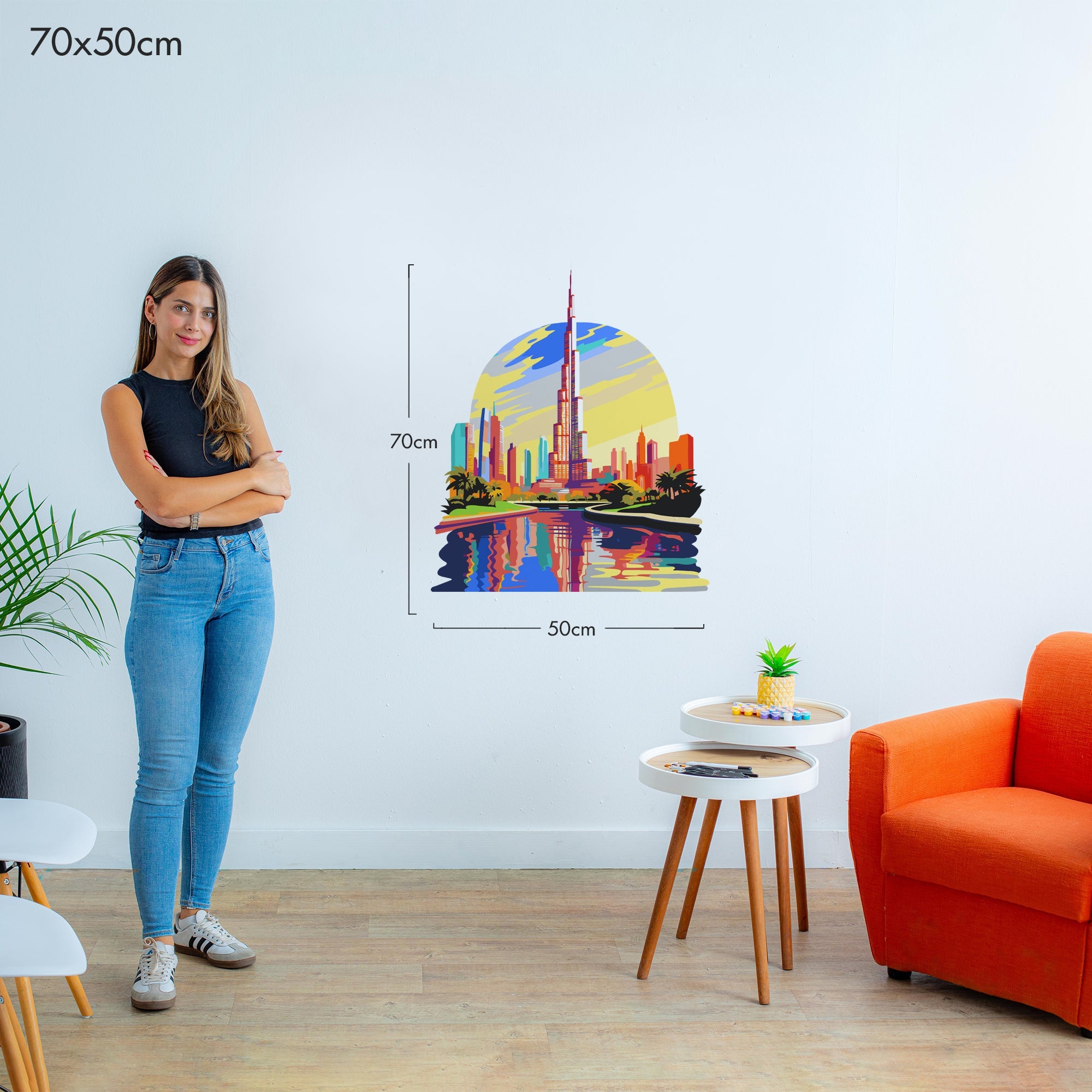 Glowing Burj Khalifa - Murals by Numbers Kit