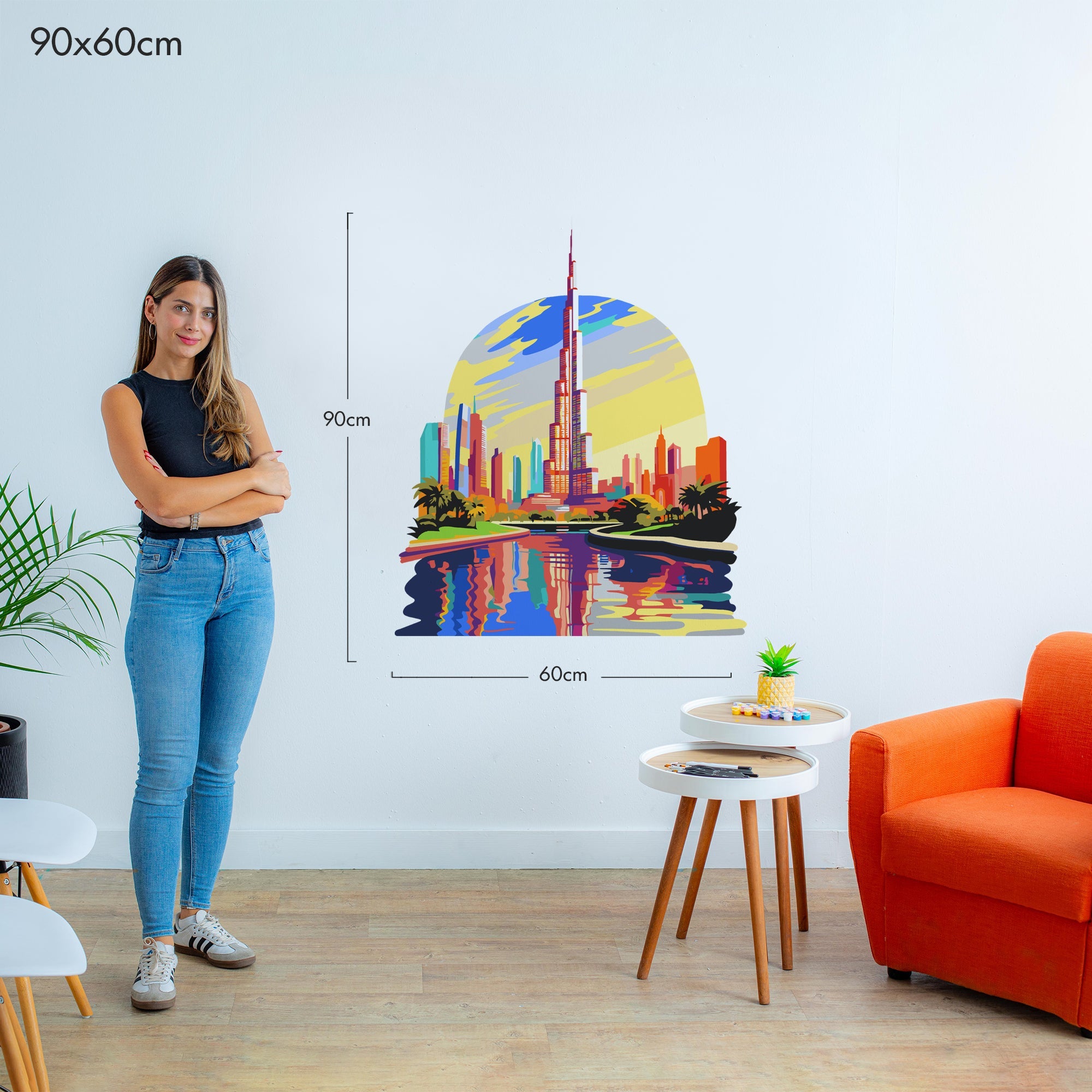 Glowing Burj Khalifa - Murals by Numbers Kit