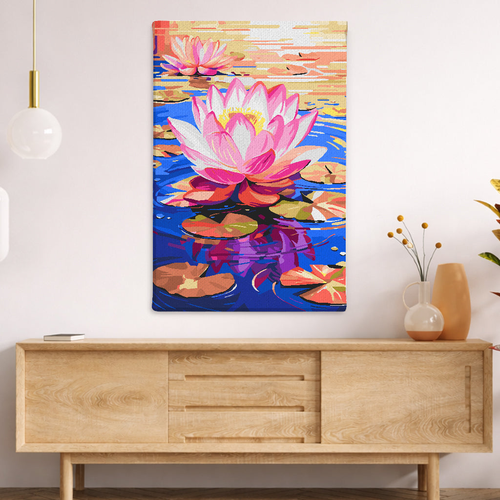Floating Lotus Elegance - Paint By Numbers Kit