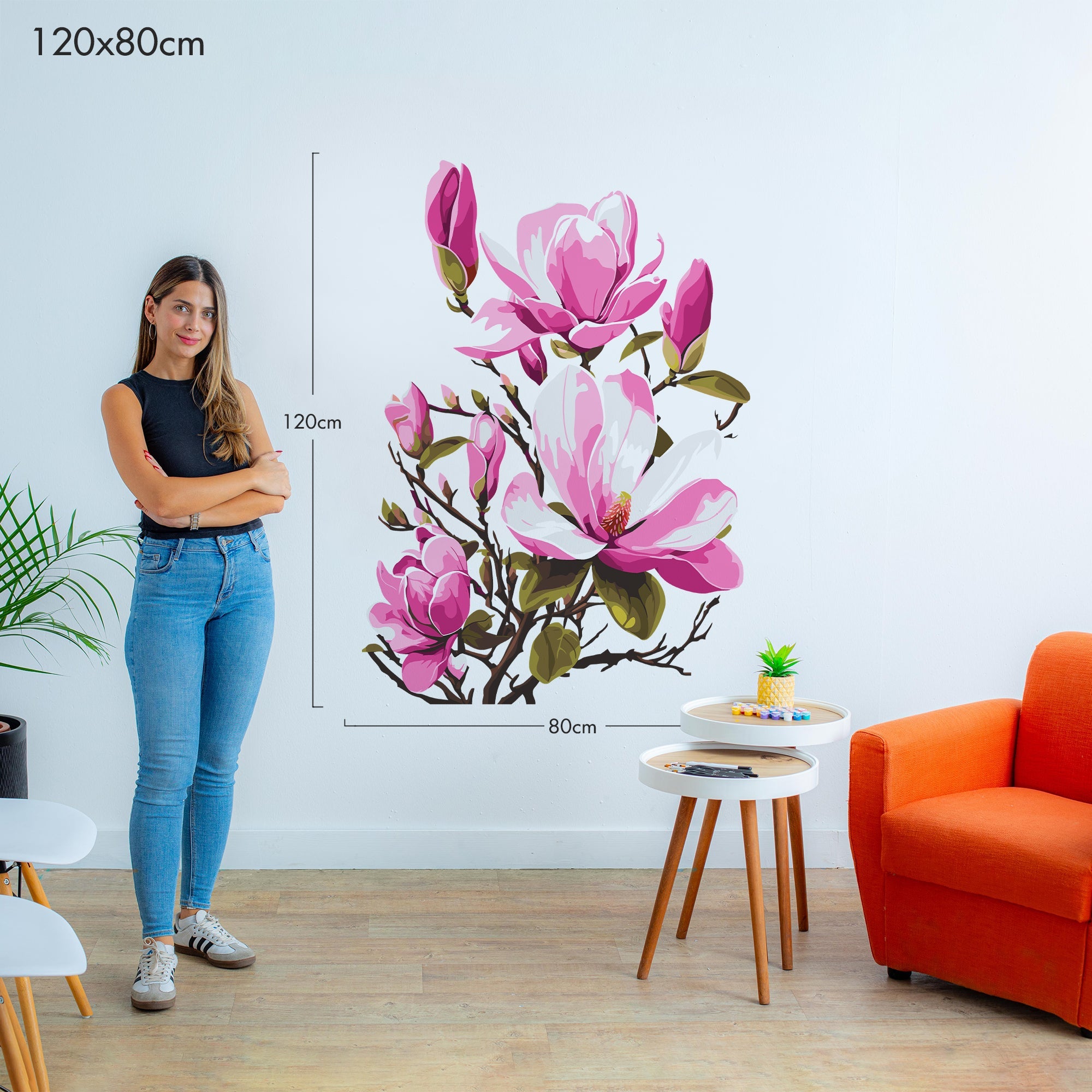 Blooming Tree Branch - Murals by Numbers Kit