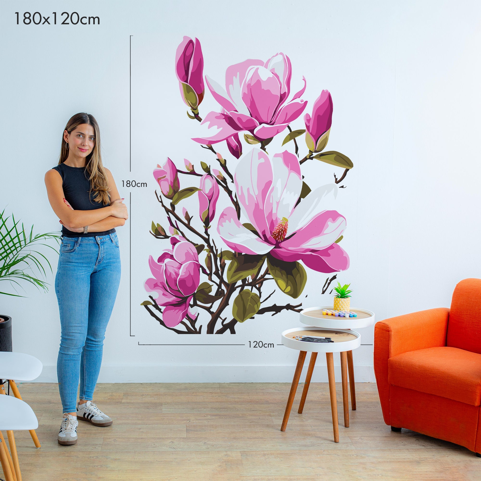 Blooming Tree Branch - Murals by Numbers Kit