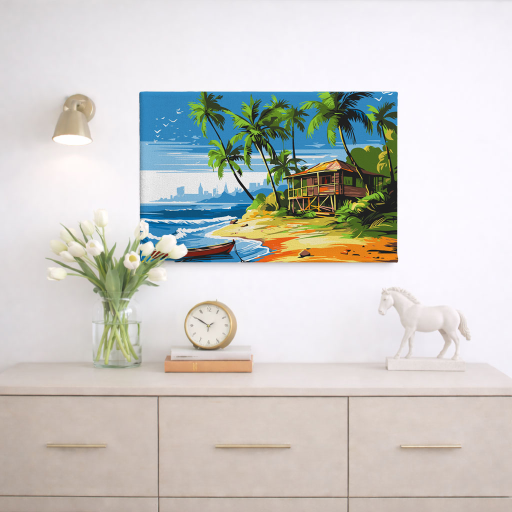 Rest House by the Beach - Paint By Numbers Kit