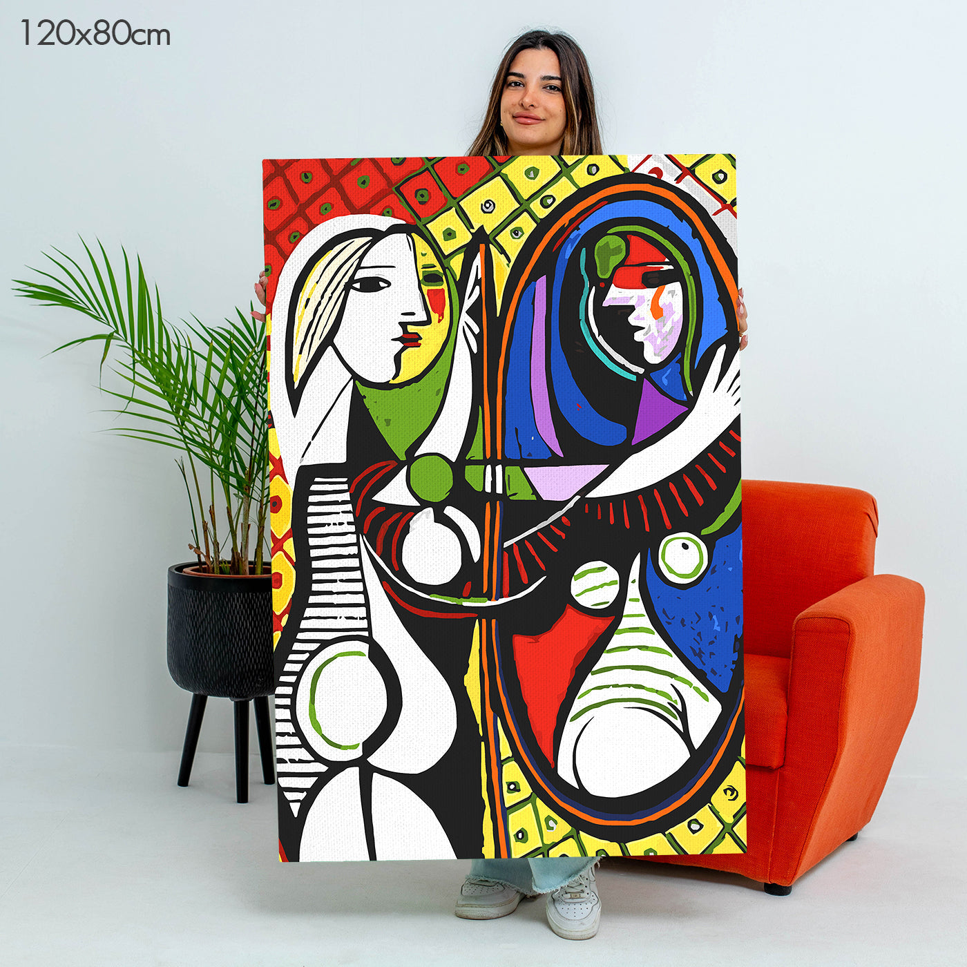 Girl Before a Mirror by Pablo Picasso - Paint By Numbers Kit