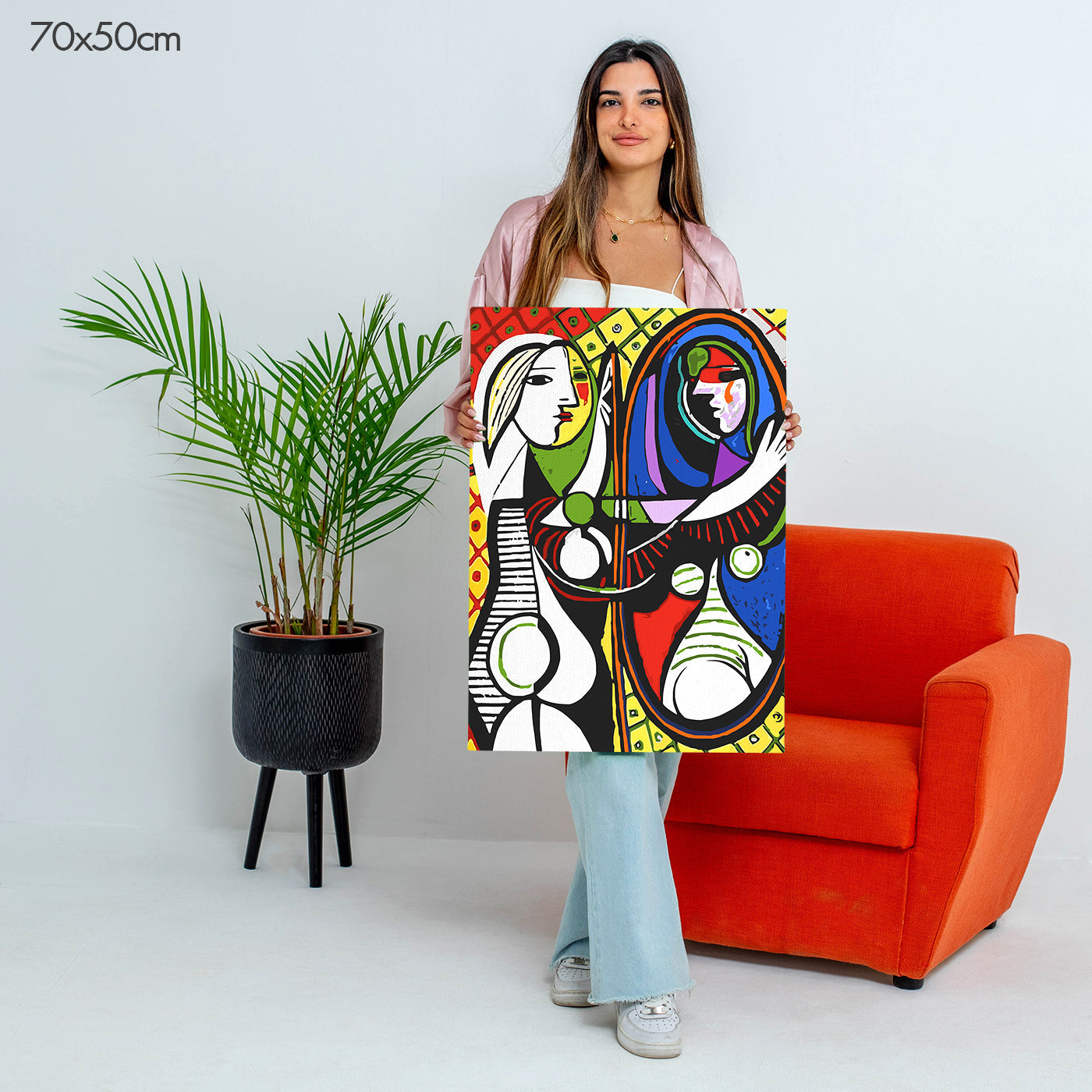 Girl Before a Mirror by Pablo Picasso - Paint By Numbers Kit