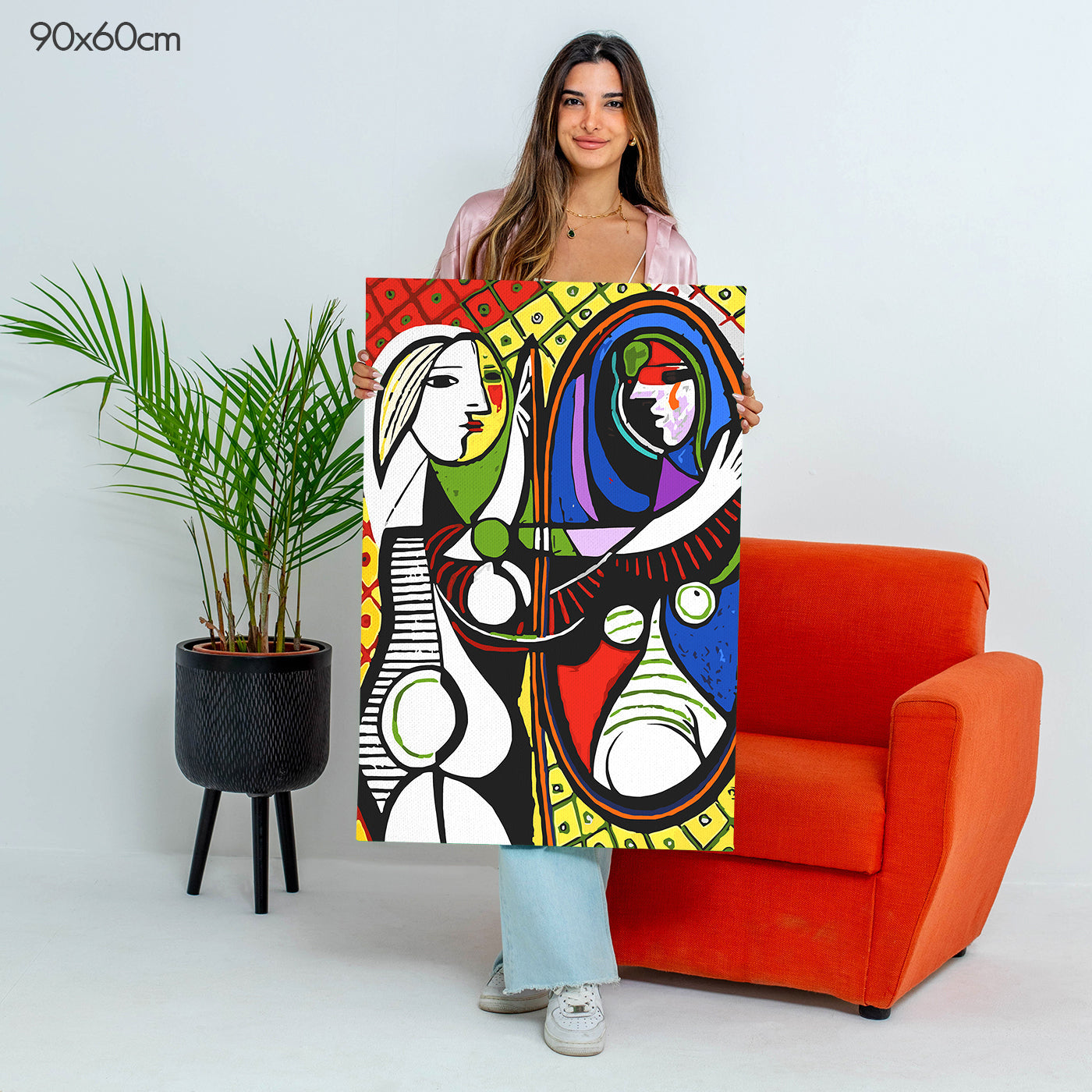 Girl Before a Mirror by Pablo Picasso - Paint By Numbers Kit