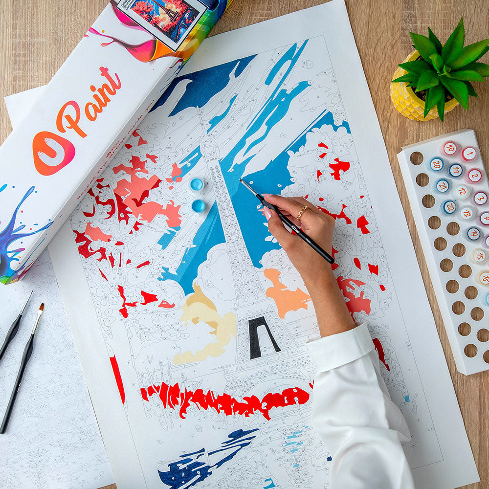 Eiffel Tower at Night - Paint By Numbers Kit
