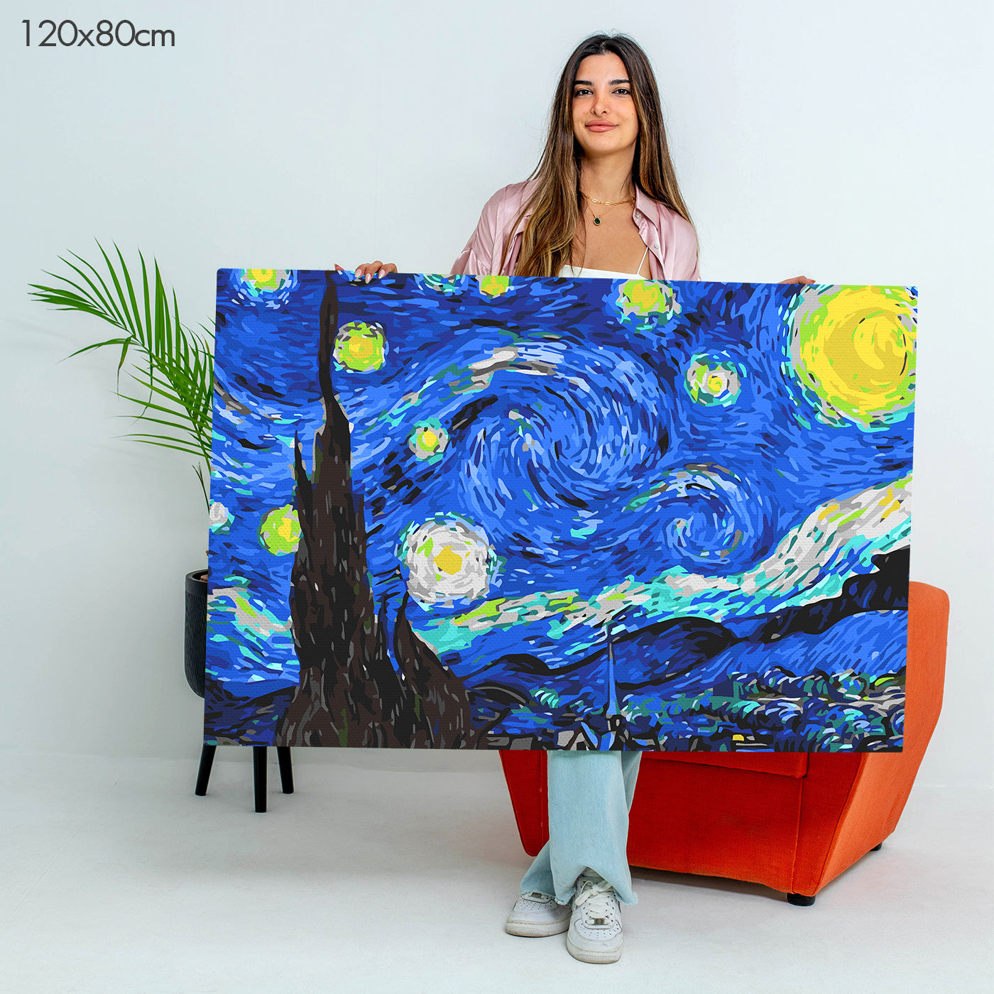 Starry Night by Vincent Van Gogh - Paint by Numbers Kit