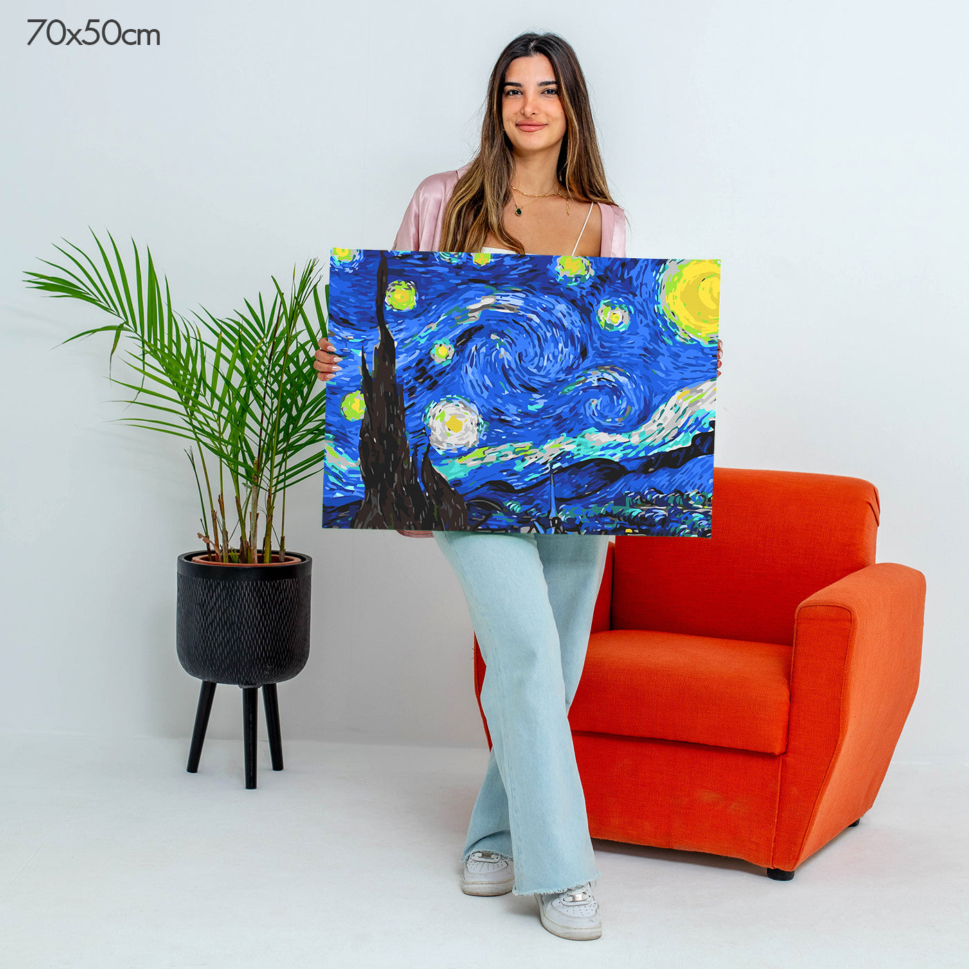 Starry Night by Vincent Van Gogh - Paint by Numbers Kit