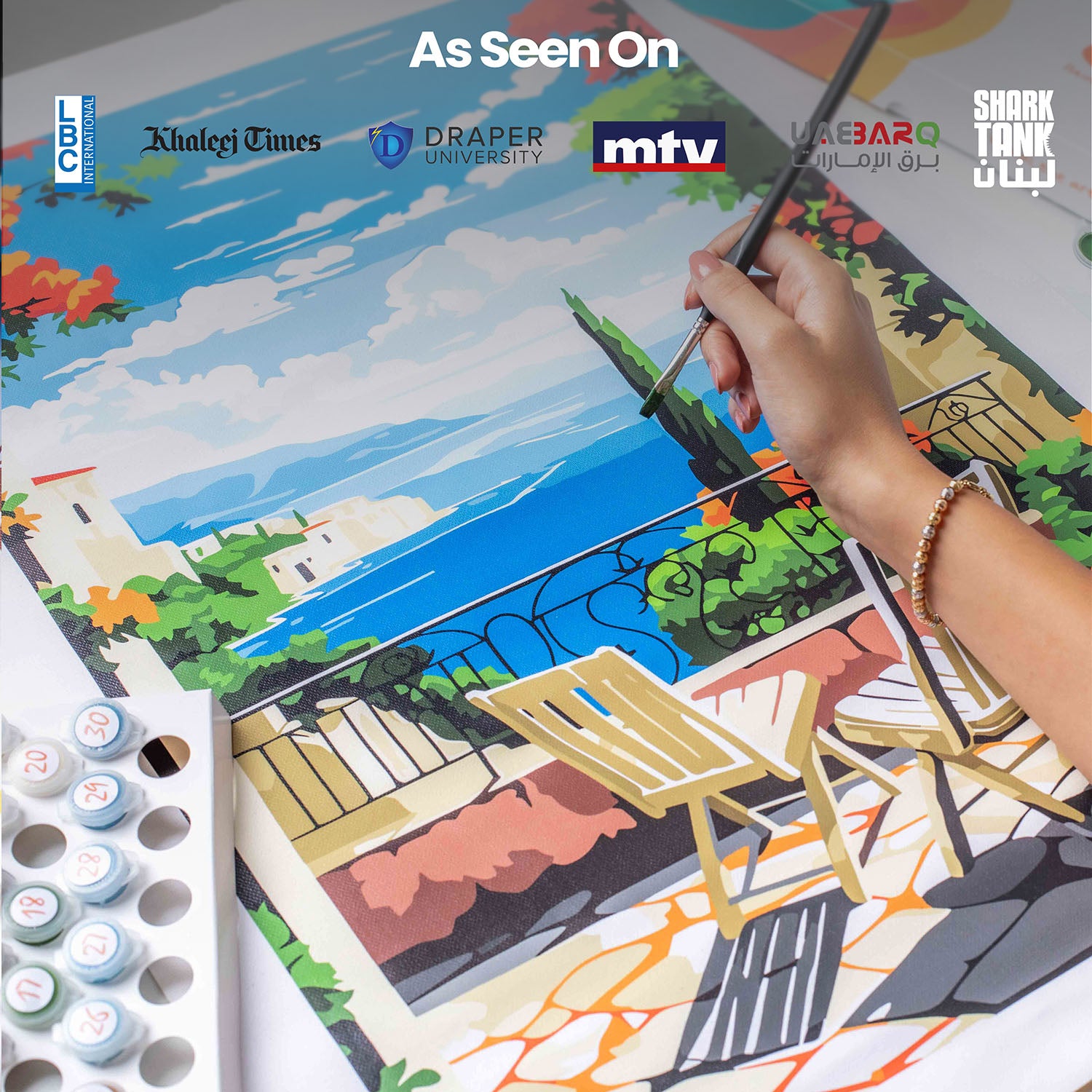 I am Enough | أنا كافية - Point à la Lynn Exclusive Collection Paint By Numbers Kit