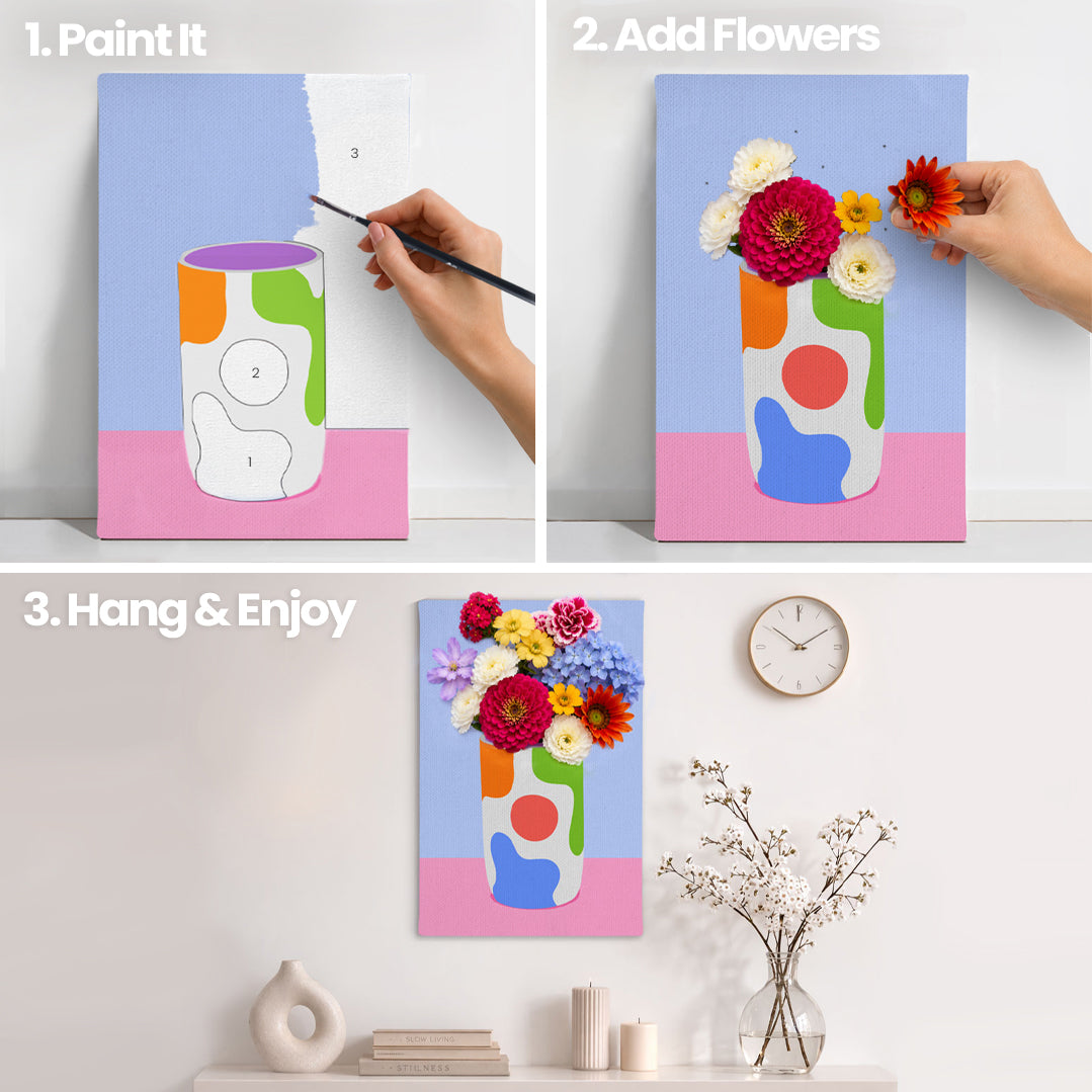 Aurora Vase | Bloom Collection - Paint By Numbers Kit