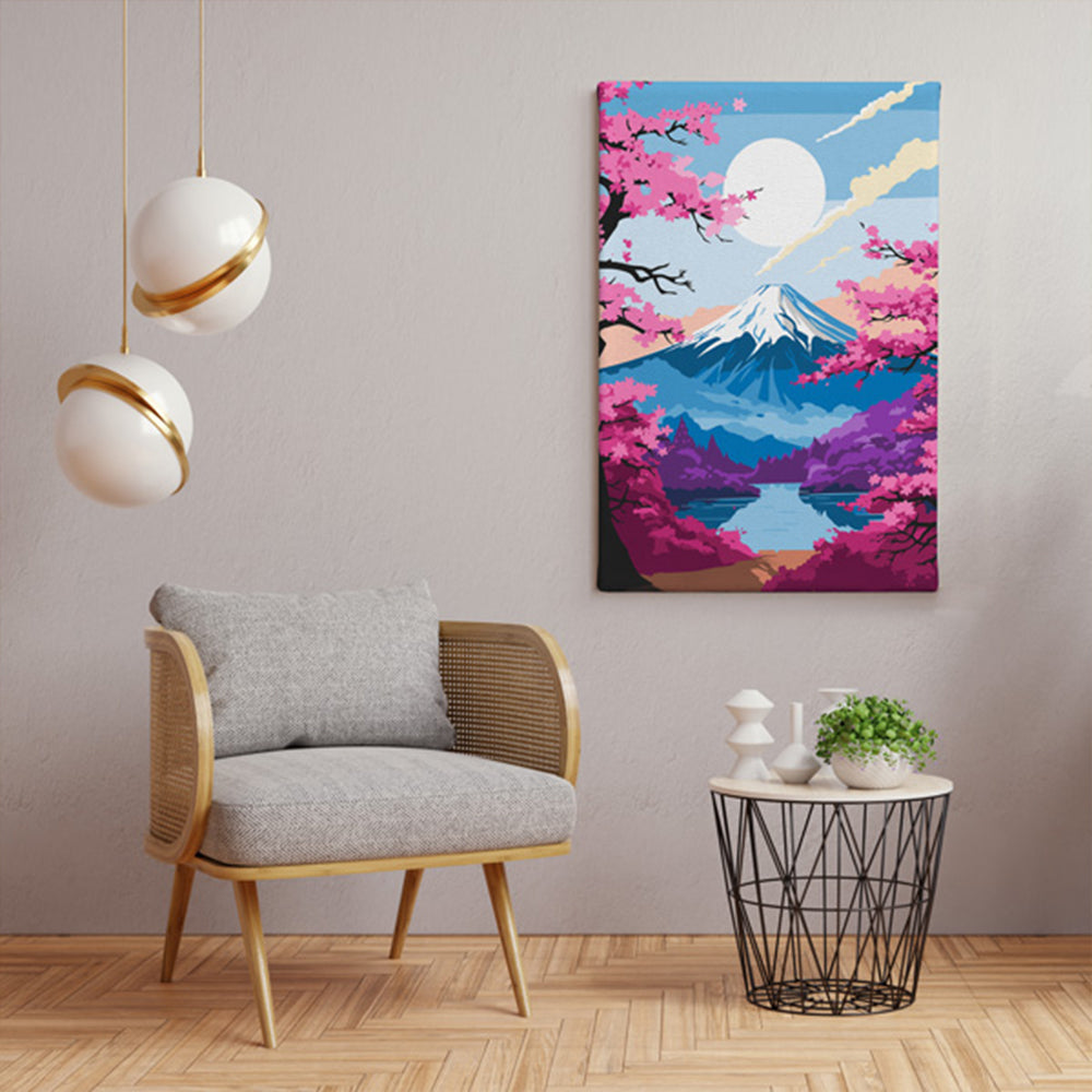 Blooming Mount Fuji - Paint By Numbers Kit