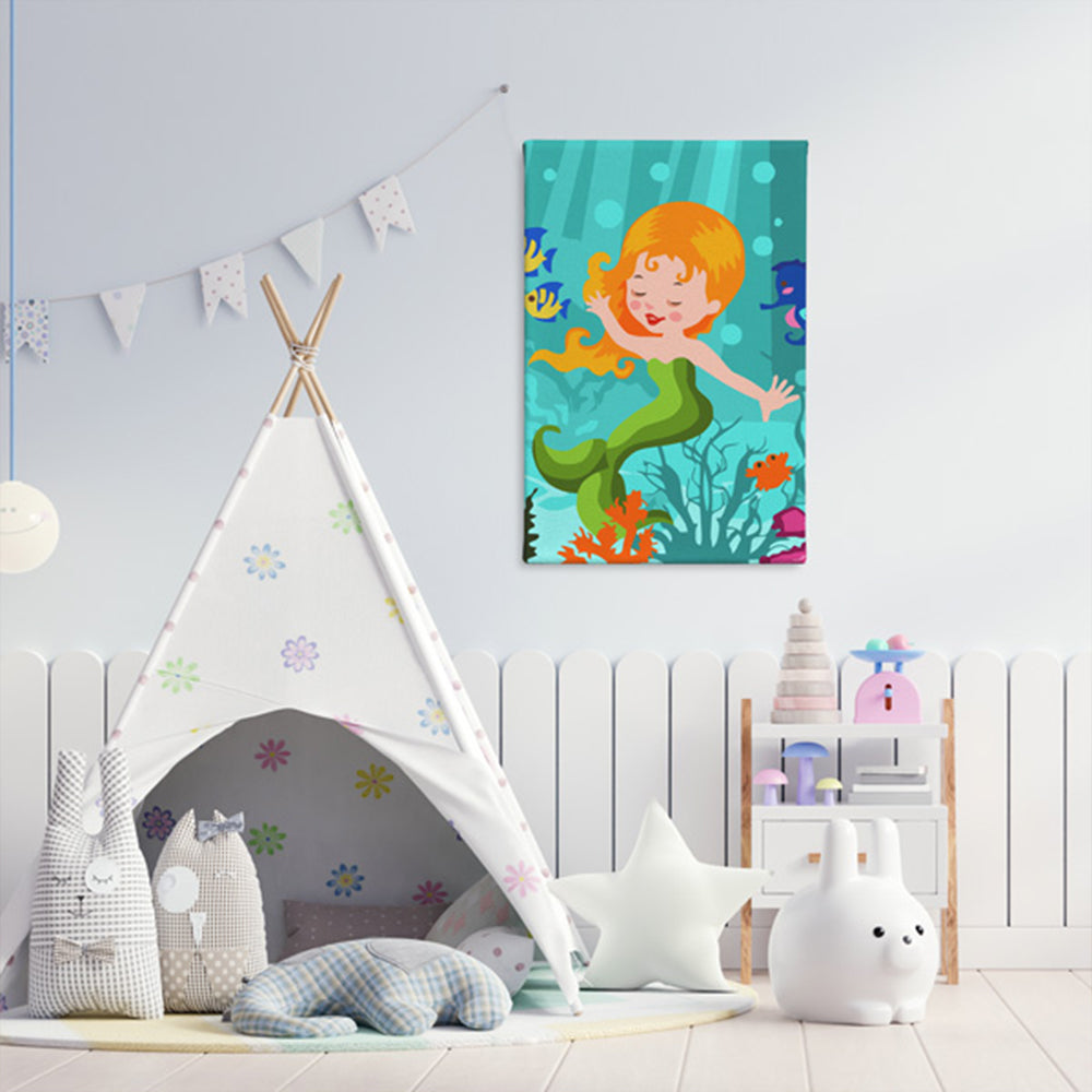 Cute Mermaid - Kids Paint By Numbers Kit