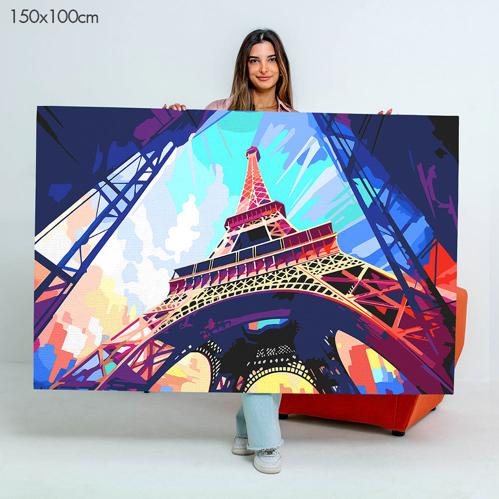 Peaking Eiffel Tower - Paint By Numbers Kit