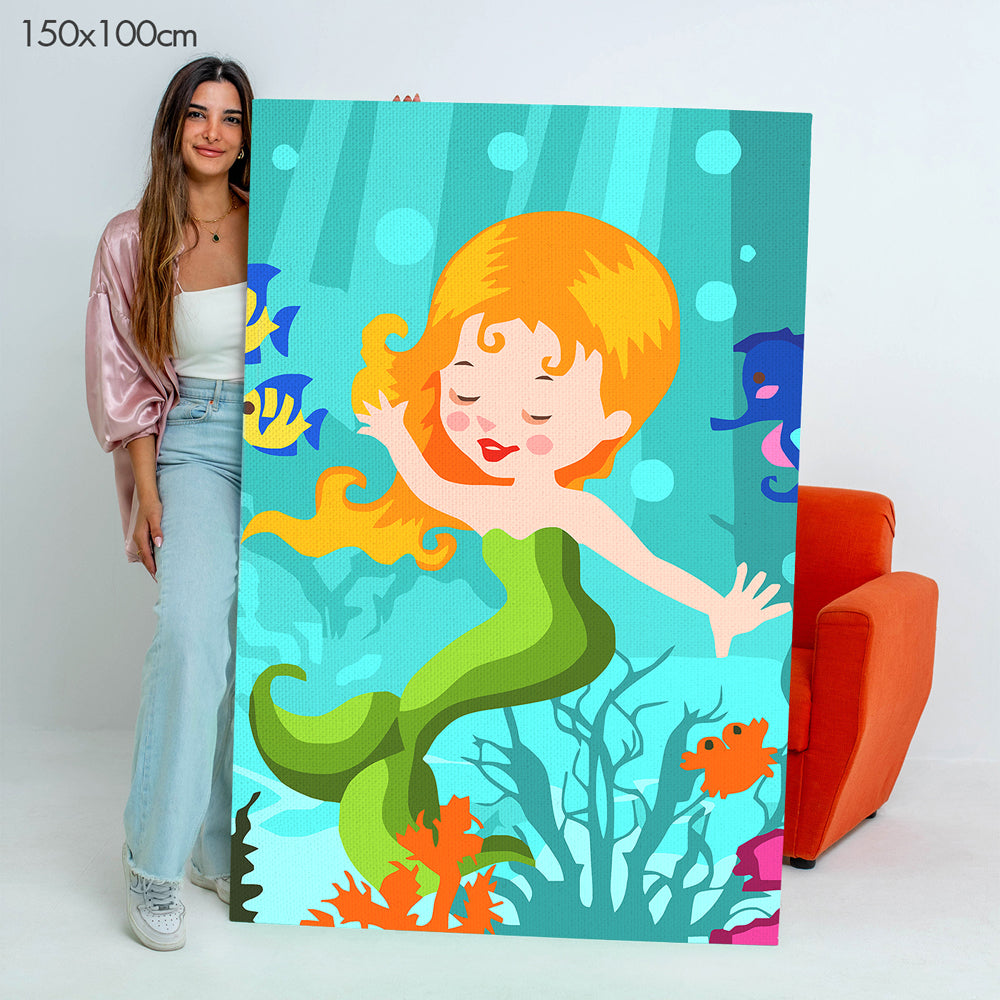 Cute Mermaid - Kids Paint By Numbers Kit