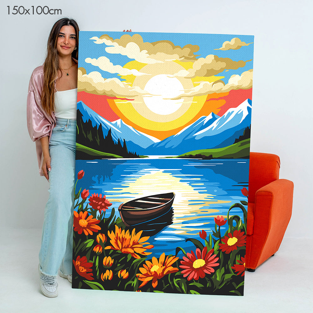 Sunset by the Lake - Paint By Numbers Kit