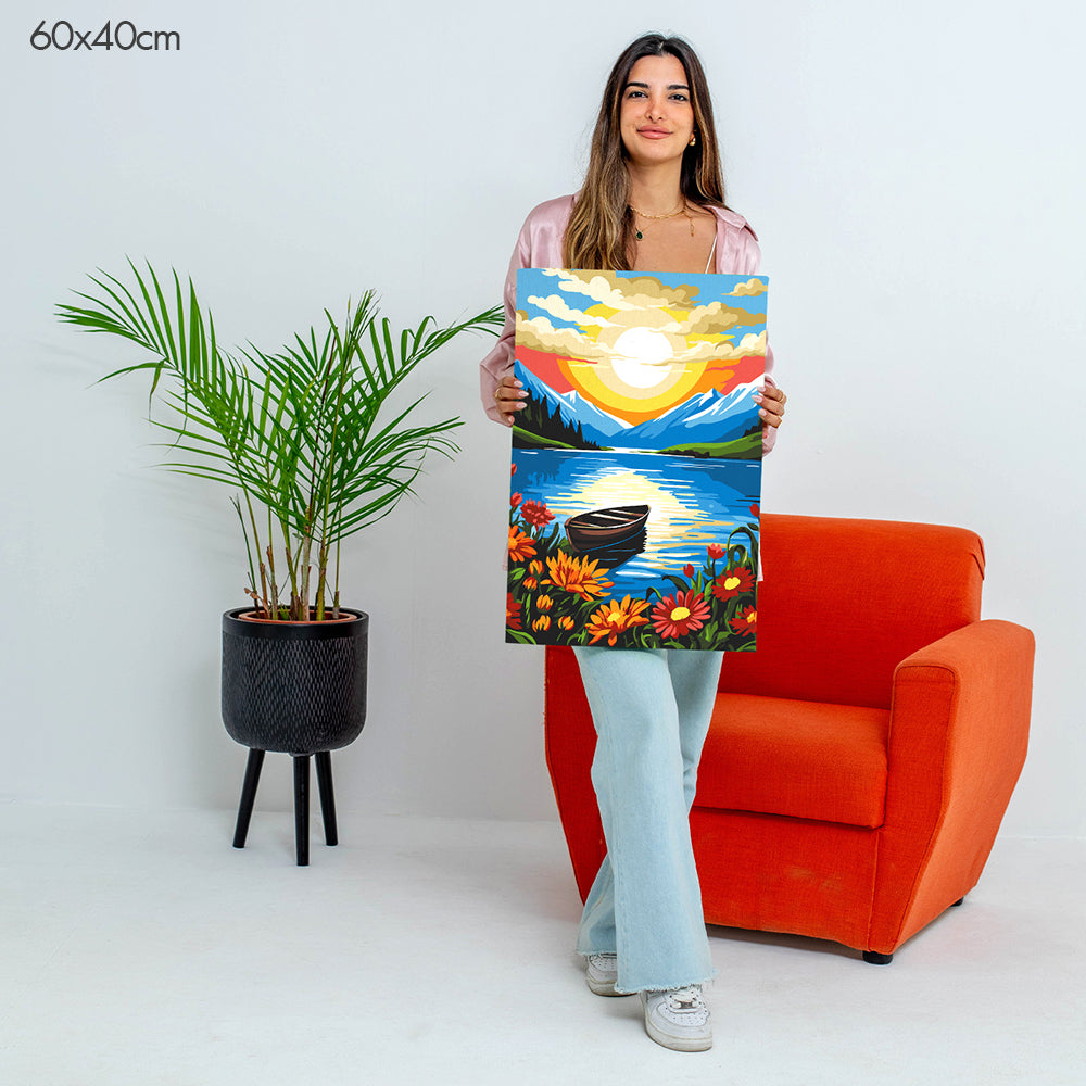 Sunset by the Lake - Paint By Numbers Kit