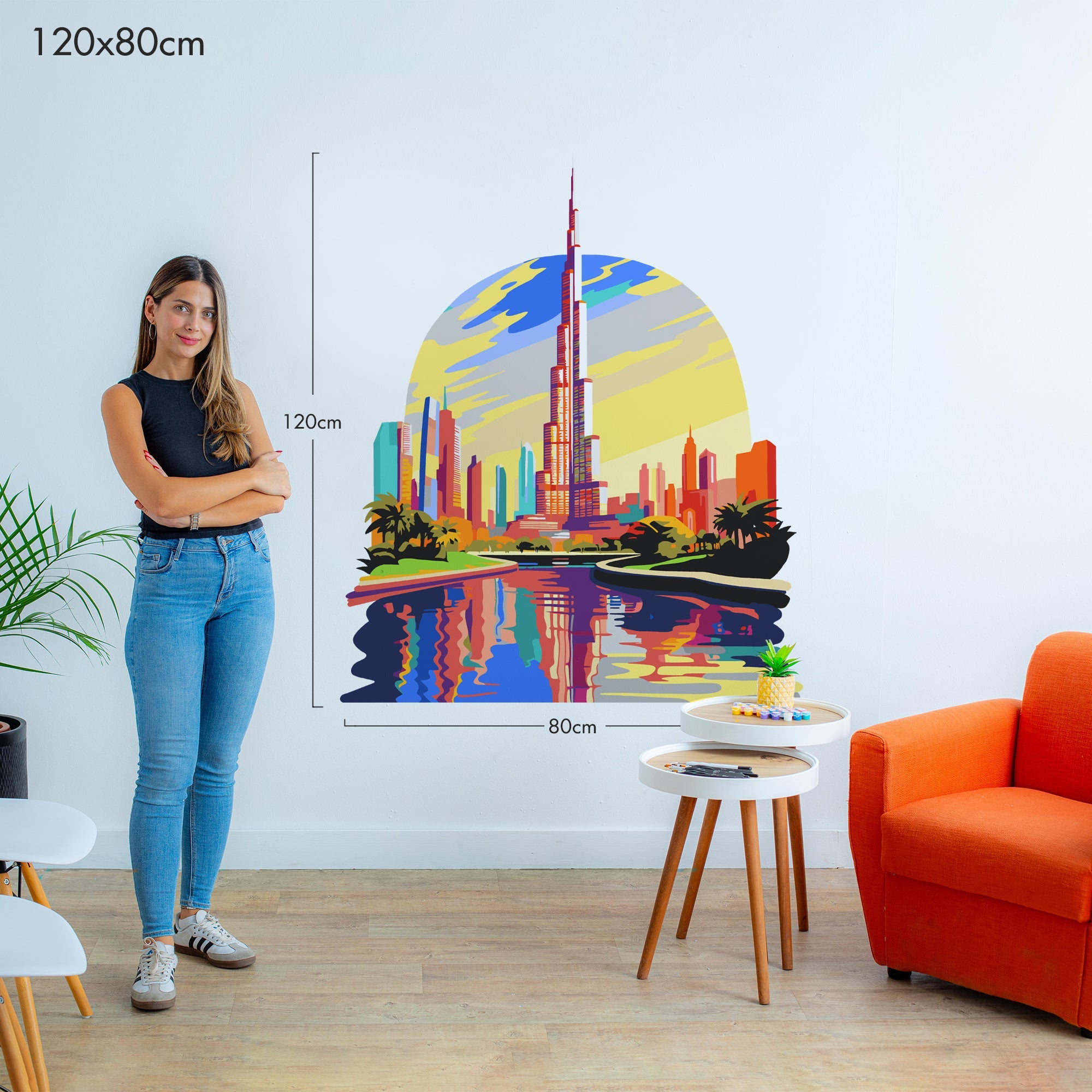 Glowing Burj Khalifa - Murals by Numbers Kit