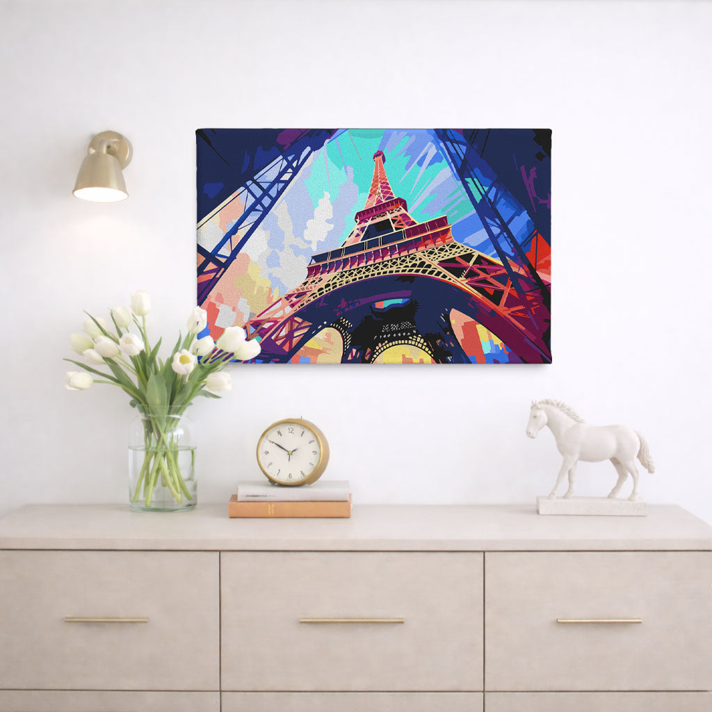 Peaking Eiffel Tower - Paint By Numbers Kit