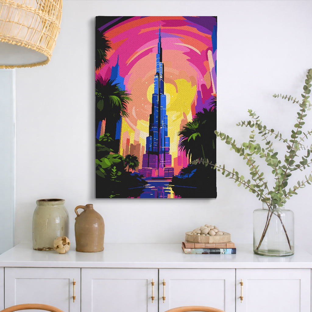 Burj Khalifa at Dusk - Paint By Numbers Kit