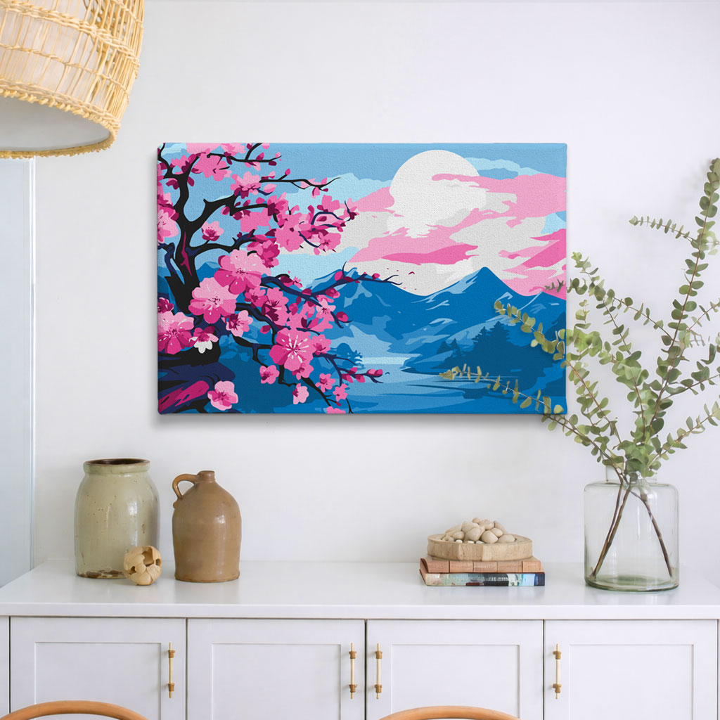 Majestic Mountains Blossom - Paint By Numbers Kit