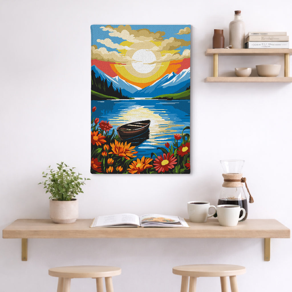 Sunset by the Lake - Paint By Numbers Kit