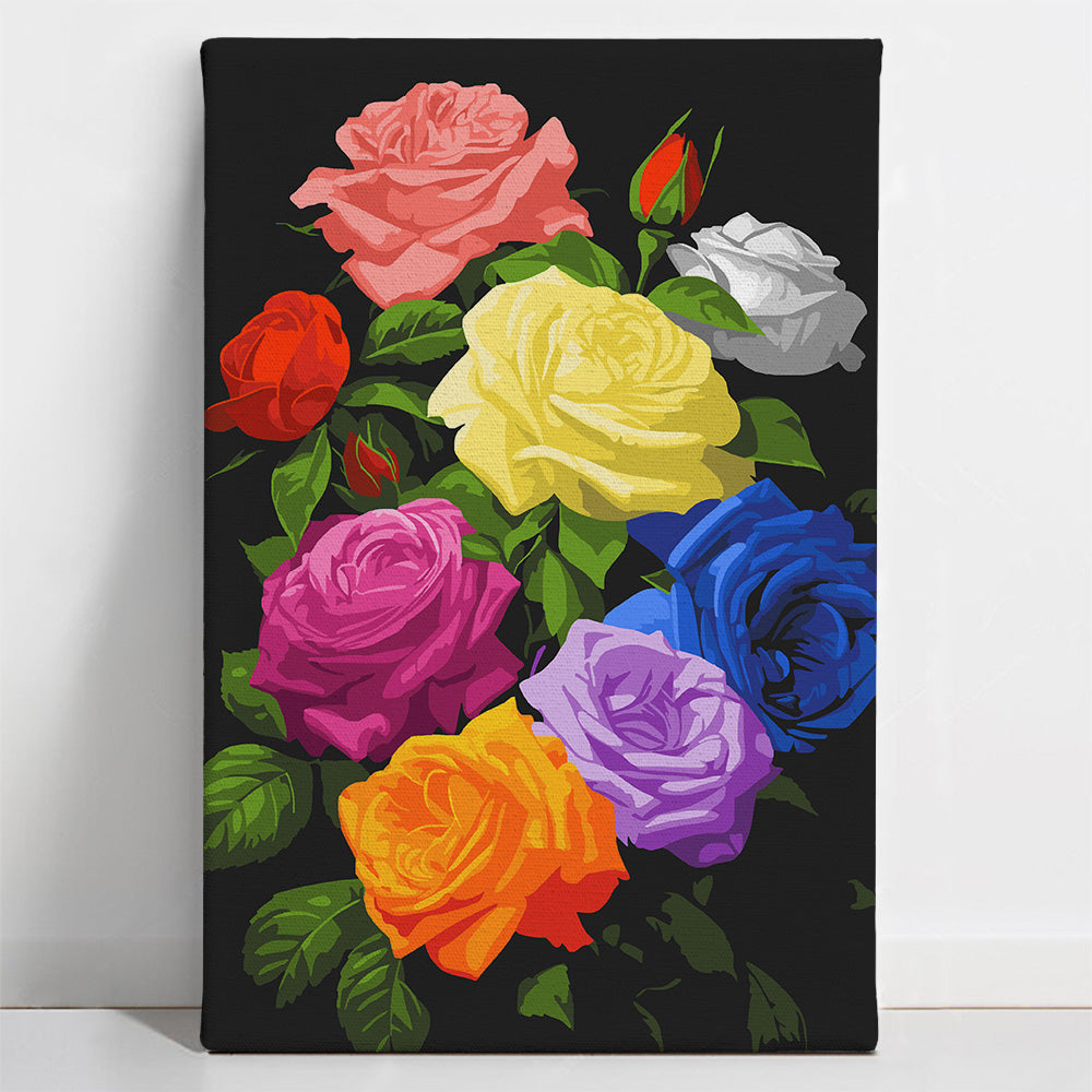 7 Shades of Roses - Paint By Numbers Kit